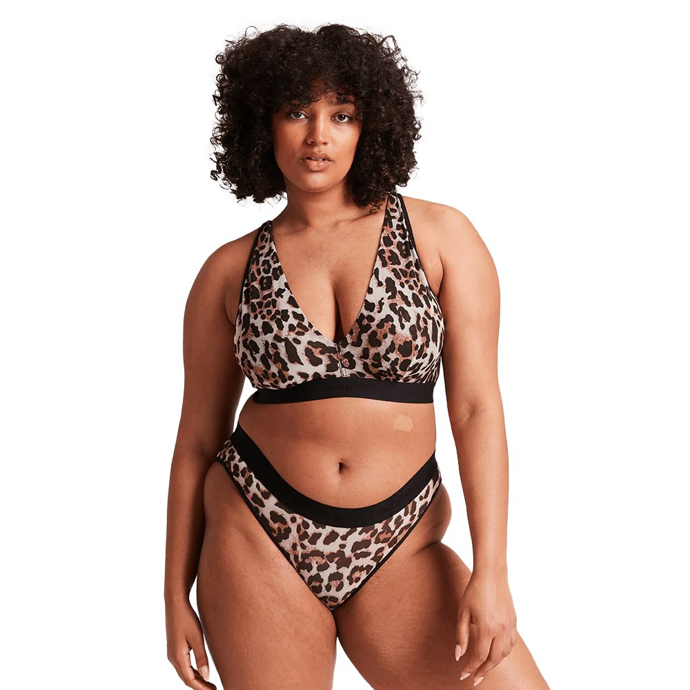 Lemonade Dolls Mesh Brief Natural Leopard